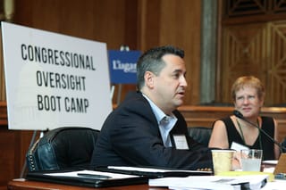 Instructors Steven Groves and Elise Bean at the first Oversight Boot Camp in August 2015.
