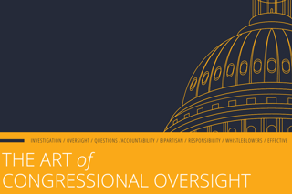 Cover of The Art of Congressional Oversight with line art of the U.S. Capitol building