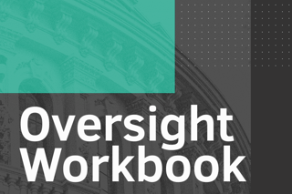 Cover of the Oversight Workbook with a close-up of the U.S. Capitol building