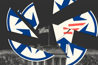 Collage of pieces of the CIGIE logo and the White House.