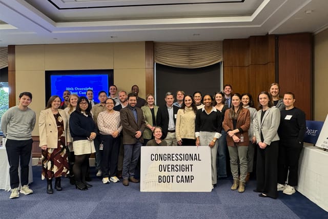 A group of attendees from the 20th Oversight Boot Camp