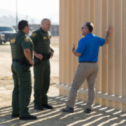 Border wall construction site