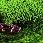 Pentagon in the center of a vortex of hundred dollar bills.